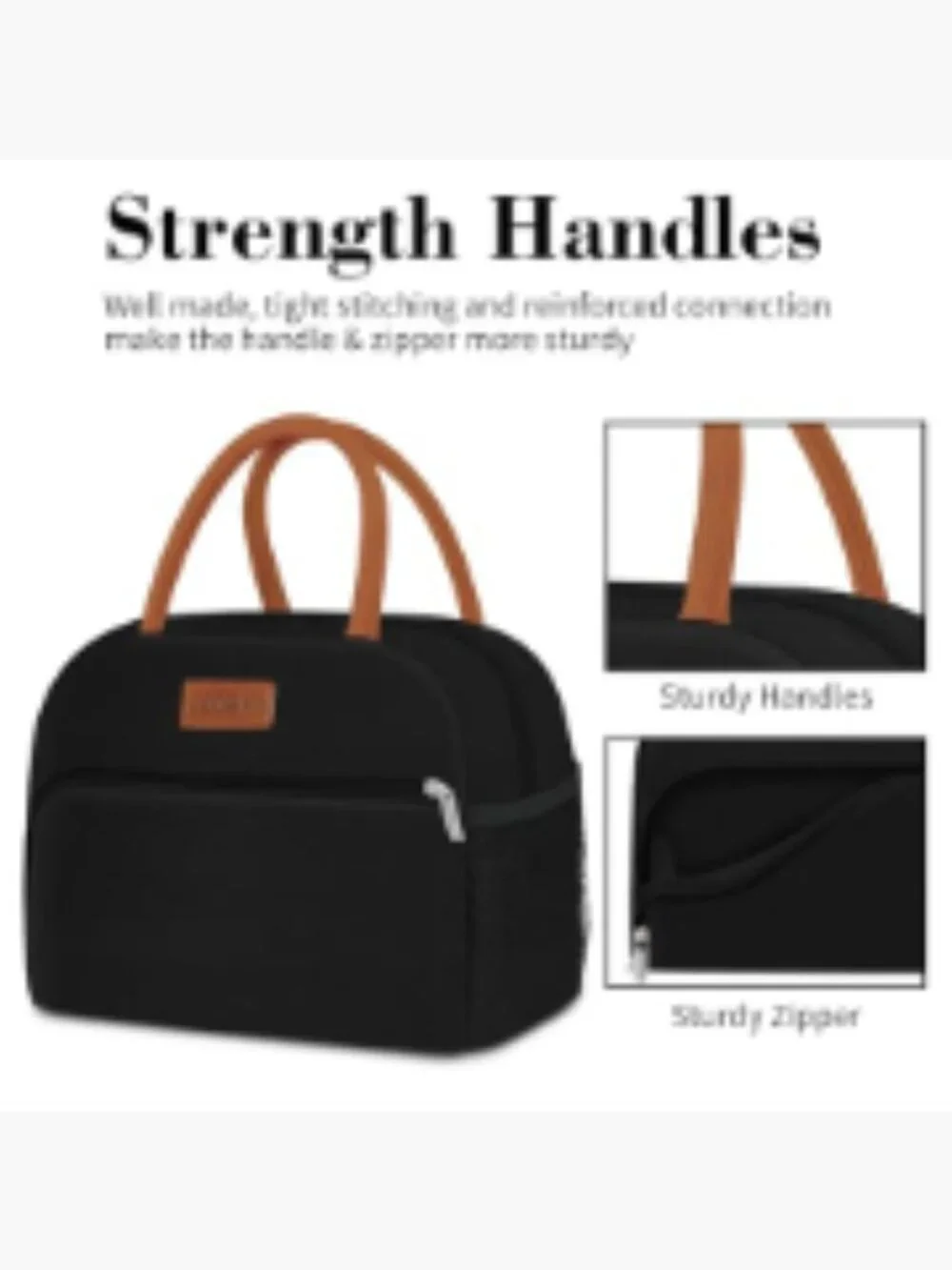 Insulated Lunch Bag 10L Leakproof Cooler Tote Reusable Oxford Fabric